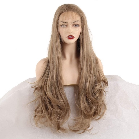 22”#27 GOLD BROWN LACE FRONT GLUE-LESS CELEB Wig